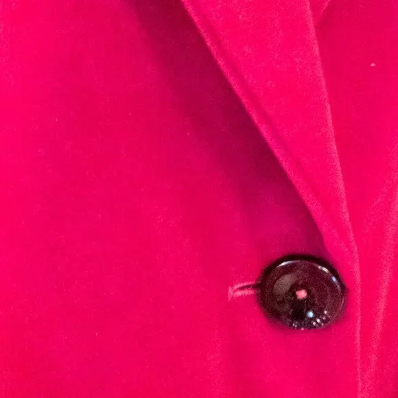 Vintage Escada Black Label Red Velvet Blazer - Picture 4 of 13